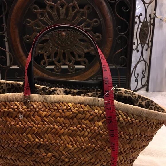 Carpisa Straw Leopard Lined Summer Bag - Picture 9 of 15